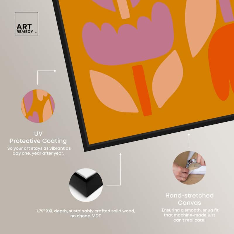 Tulips in Ochre Land Canvas by Art Remedy