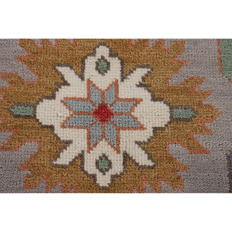 Transitional Oushak Oriental Area Rug Handmade Wool Carpet - 9'2" x 12'1"