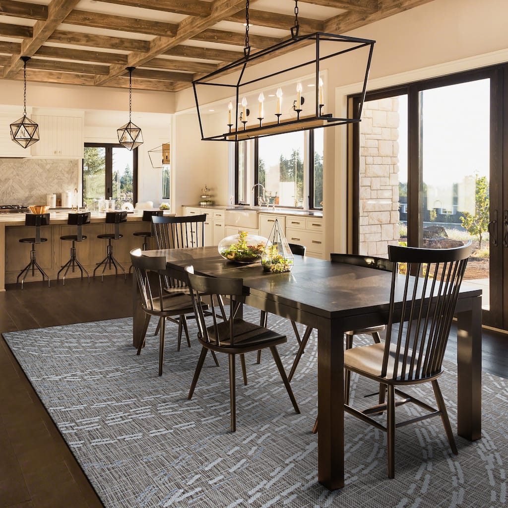 Grace Charles Taupe Indoor/ Outdoor Area Rug