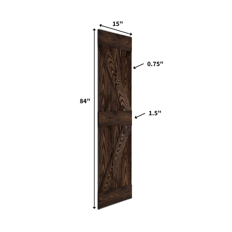 Coast Sequoia 30in./36in./48in./60in./72in. x 84in. Embossing Pine Wood Bi-Fold Barn Door With Sliding Hardware Kit