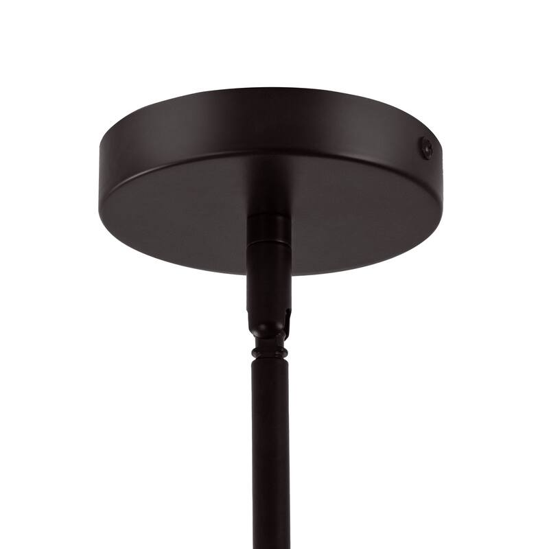 Modern Chandelier 24" 5-Light Bronze Tiered Drum Linen Shade