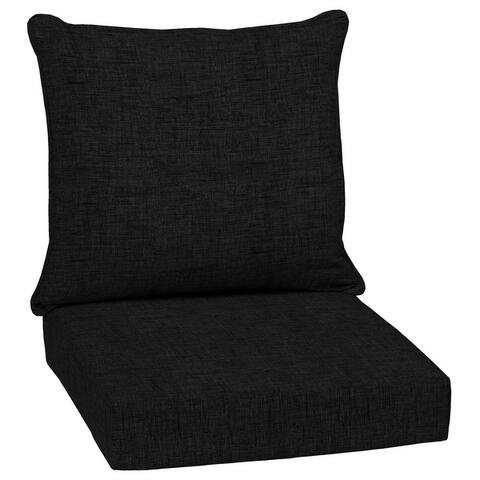 Arden Selections 24-inch Outdoor Solid Color Deep Seat Cushion Set
