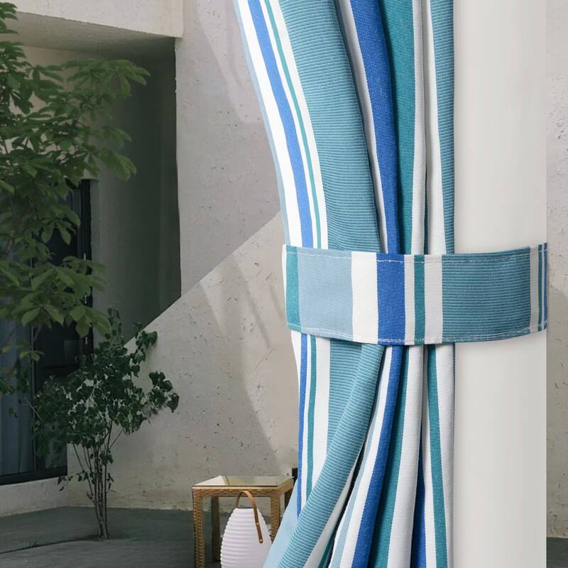 Outdoor Stripe Privacy Protected Grommet Panel