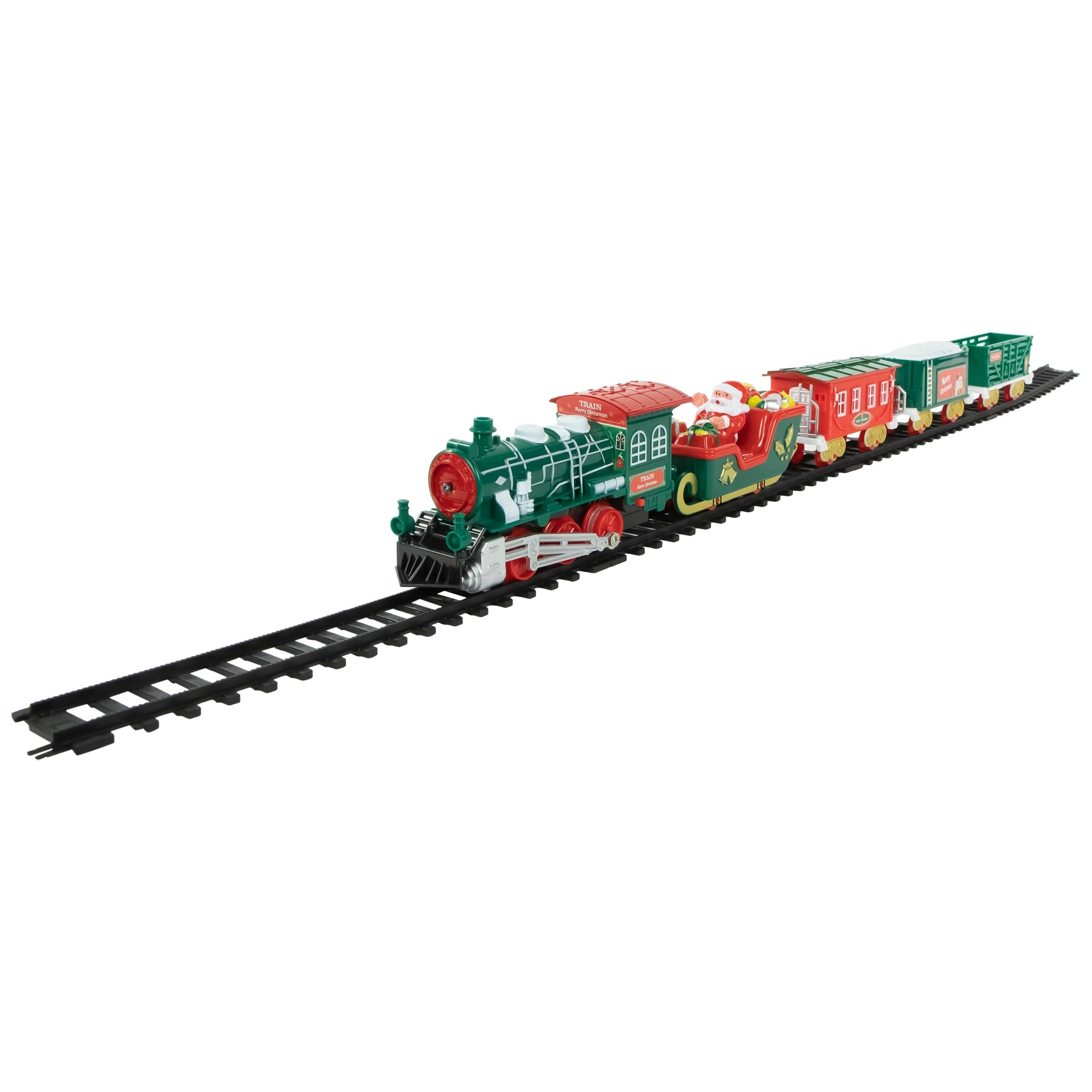 30 Pc Battery Operated Lighted and Animated Classic Christmas Train Set with Music - 7"