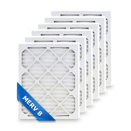 High Quality Pleated Furnace Air Filter 12x20x1 Merv 8 (6-Pack)