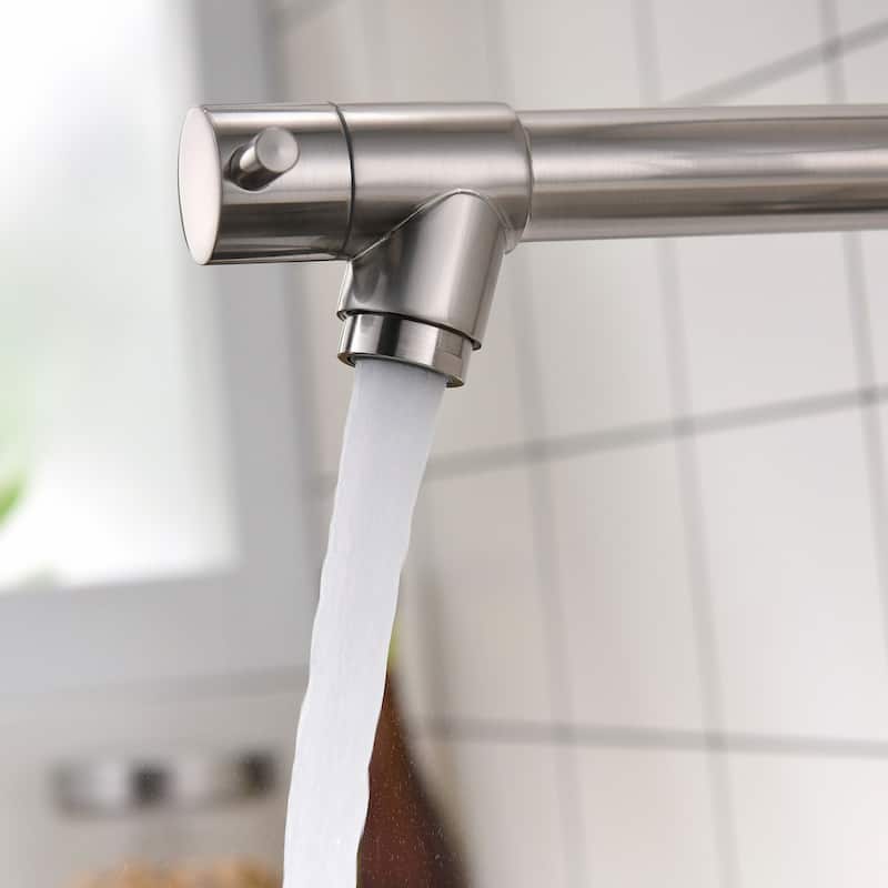 Kitchen Spring Faucets with Pull Down Sprayer-2 Functions Sprayer