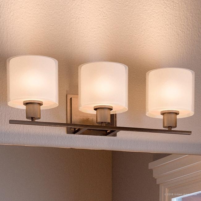 Transitional outlet vanity lights