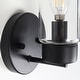 preview thumbnail 27 of 26, LNC Modern Farmhouse Clear Glass Wall Sconce Black Gold Silver Bathroom Vanity Lighting - W 4.7" x H 9.6" x D 4.5"