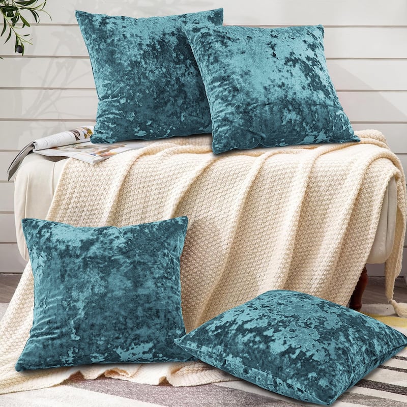 Rancho Crushed Velvet Throw Pillow Cover Set, NO INSERT