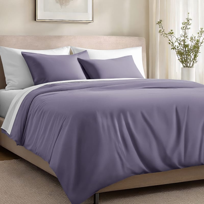 Bare Home Organic Cotton Duvet Cover Set - Smooth Sateen Weave
