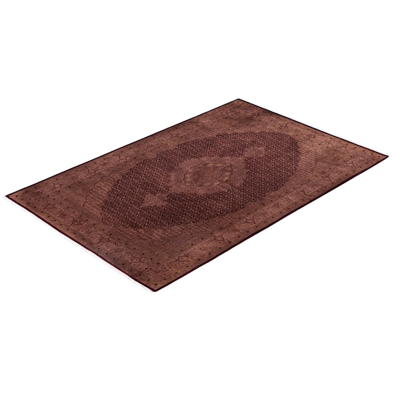 Overdyed One-of-a-Kind Hand-Knotted Area Rug - Red - 6' 2" x 9' 5"