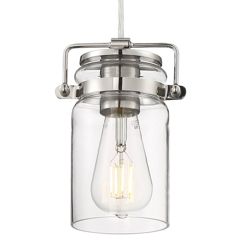 Nuvo Lighting 60/6731 Antebellum 5" Wide Mini Pendant - Polished Nickel / Clear
