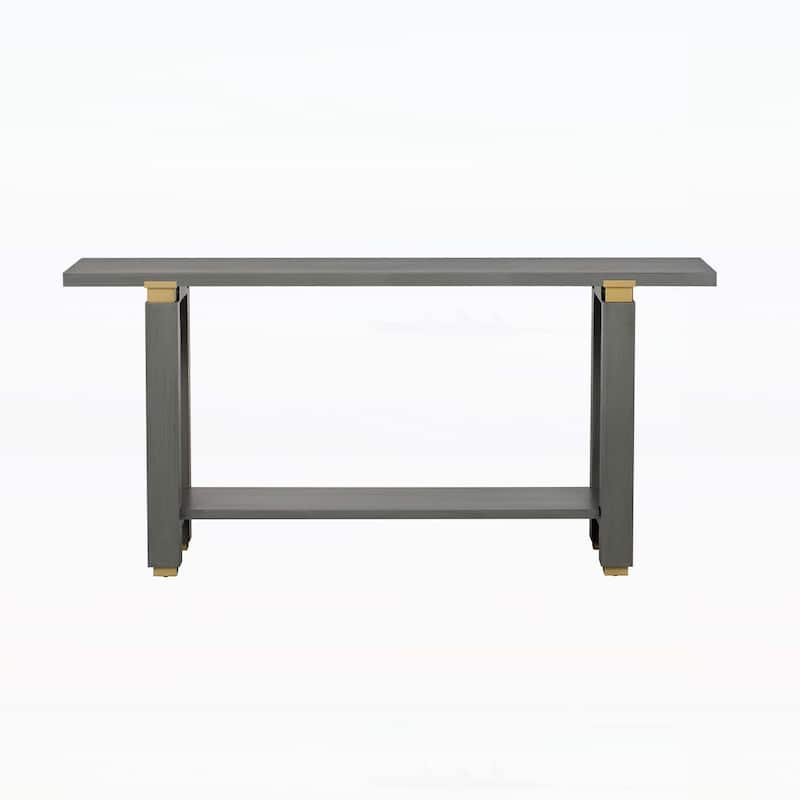 Modern Console Table with Metal Accents