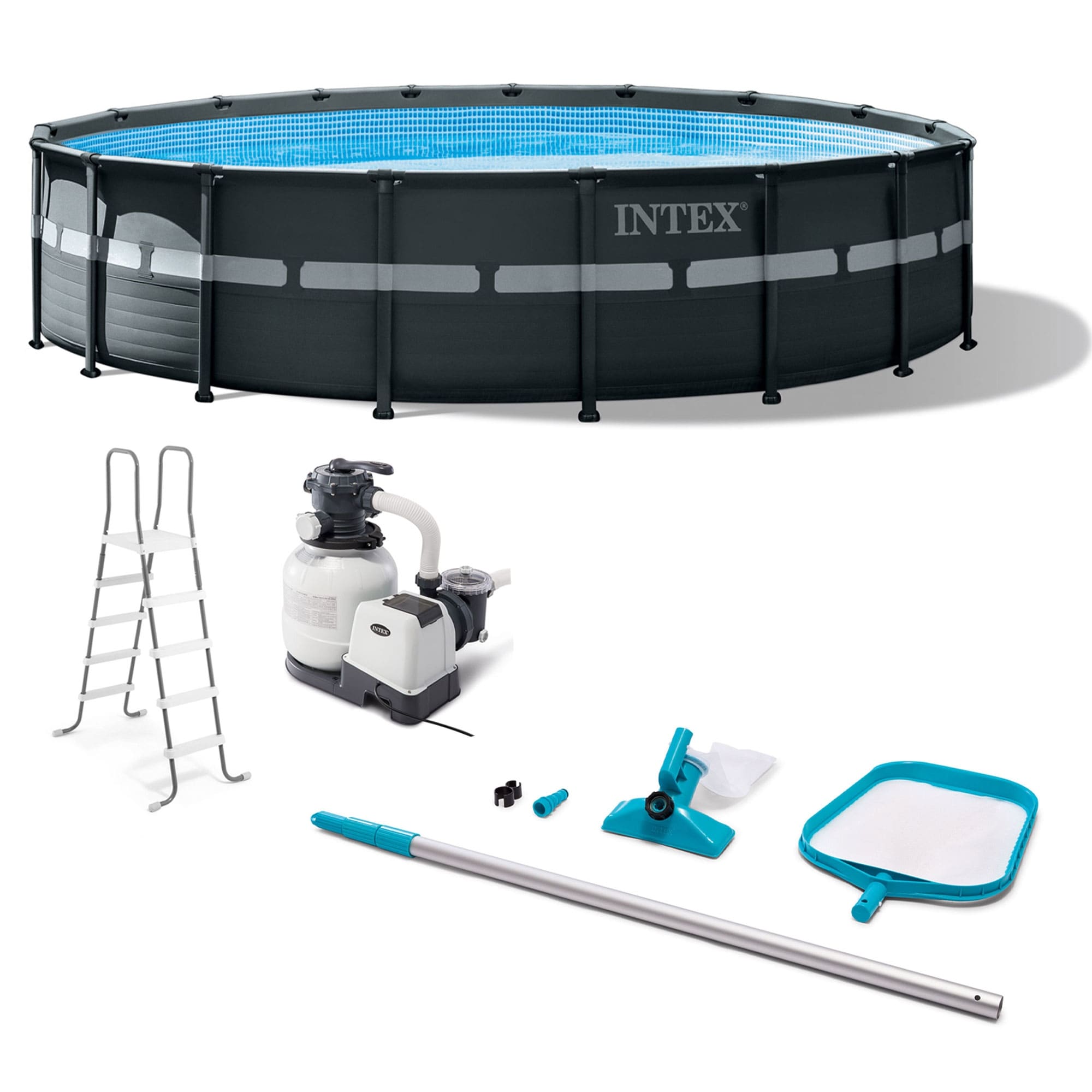 Intex XTR 18undefined x 52" Above Ground Pool with Pump, Vacuum, Maintenance Kit - 242.88 Overstock 35460845