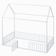 preview thumbnail 14 of 28, Kid Bed Frame House-Shaped Design Twin Size Metal House Bed with Fence and Door