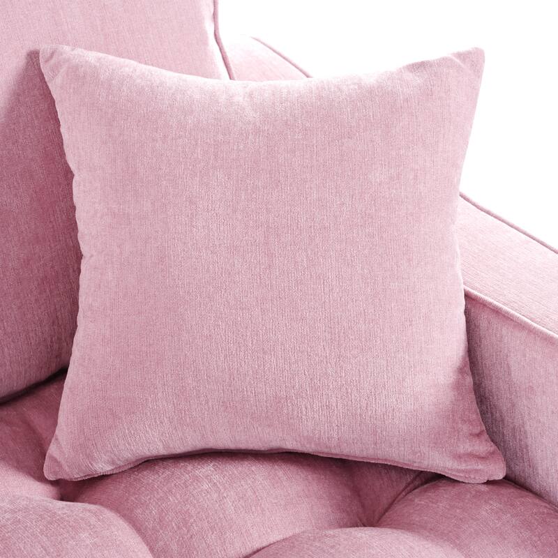 Christopher Knight Home - Modern Upholstered Chenille Fabric Sofa Bed with Tufted Seat and Detachable Pillows