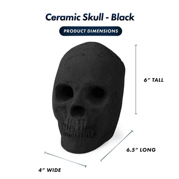 dimension image slide 4 of 3, Ceramic Fire Pit Decor | Fire Pit Skulls and Bones | Halloween Pumpkin | For Fire Pits and Fireplaces | Spooky and Scary Decor