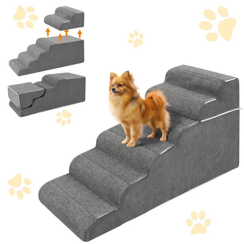 DoCred Non-Slip Convertible Pet Steps with Removable Washable Cover