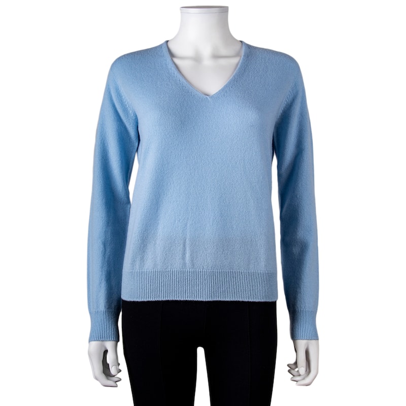 Vanise 100% Cashmere V-neck Sweater Made in Italy - 42