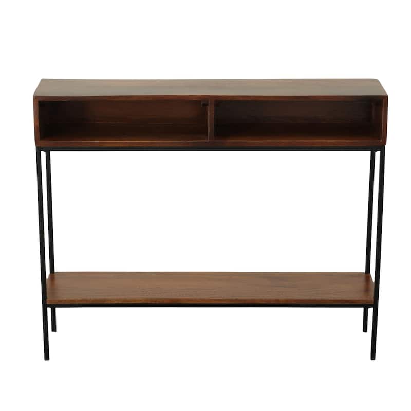 Wooden Console Table - 42" - Brown and Black