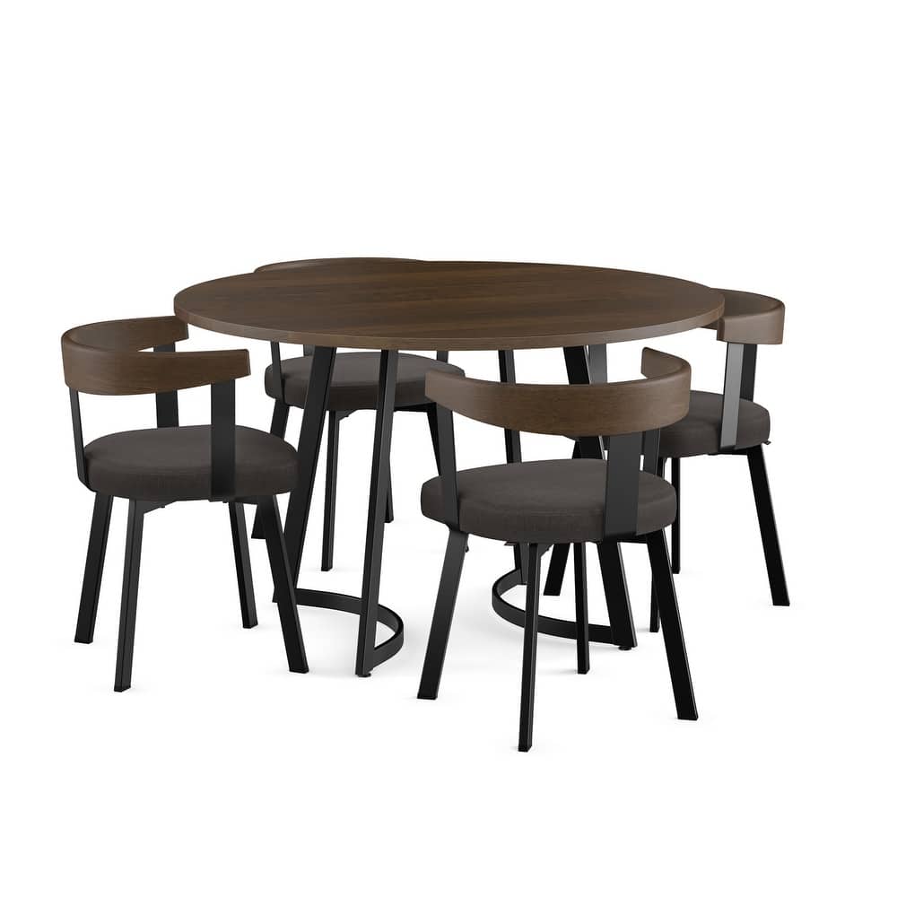 Amisco Joelle Table and Lars Chairs 5-Piece Dining Set