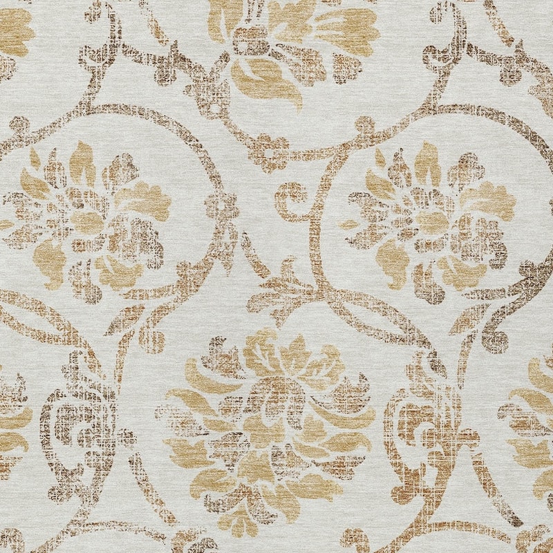 HomeRoots Floral Traditional Rectangle Outdoor Rug
