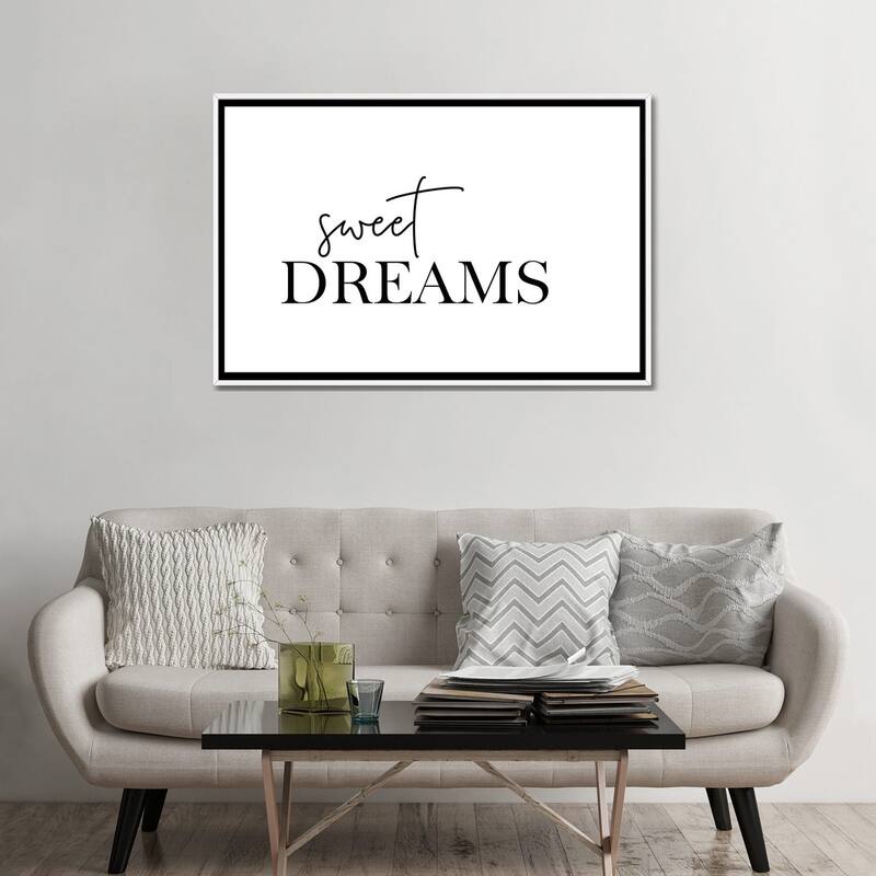 iCanvas "Sweet Dreams" by Nouveau Prints Framed Canvas Print
