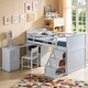 preview thumbnail 1 of 4, Sleek White Twin Loft Bed Set, Includes Desk & Storage White