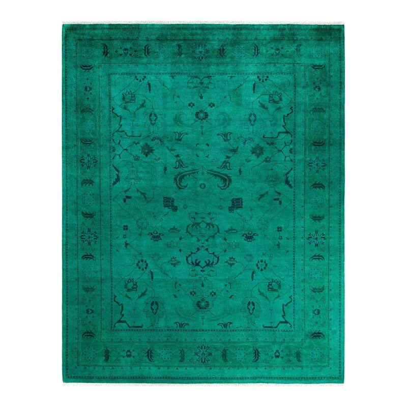 Contemporary Overdyed Wool Hand Knotted Area Rug - 8' 2" x 10' 4"