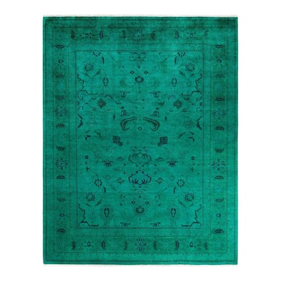 Contemporary Overdyed Wool Hand Knotted Area Rug - 8' 2" x 10' 4"