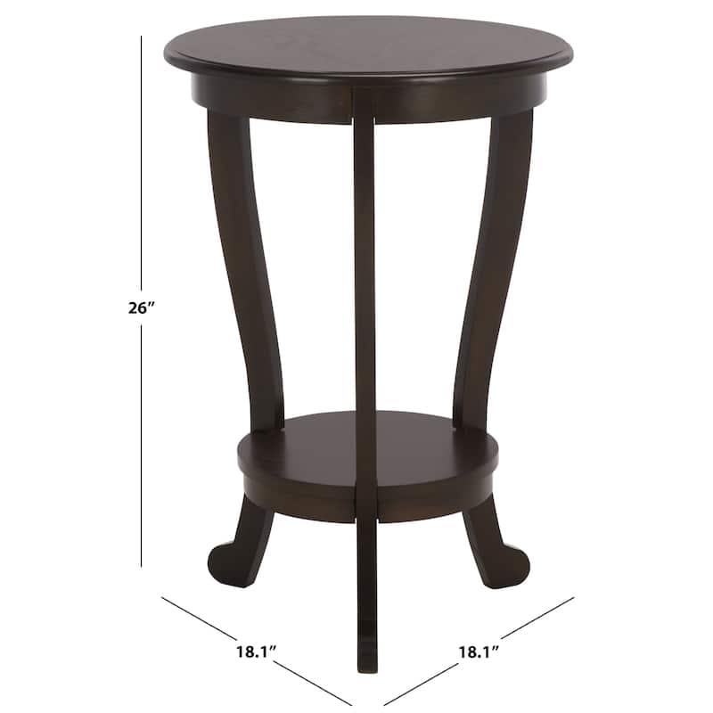 SAFAVIEH Carlotta Grey Pedestal Side Table - 18.1" x 18.1" x 26" - 18"W x 18"D x 26"H