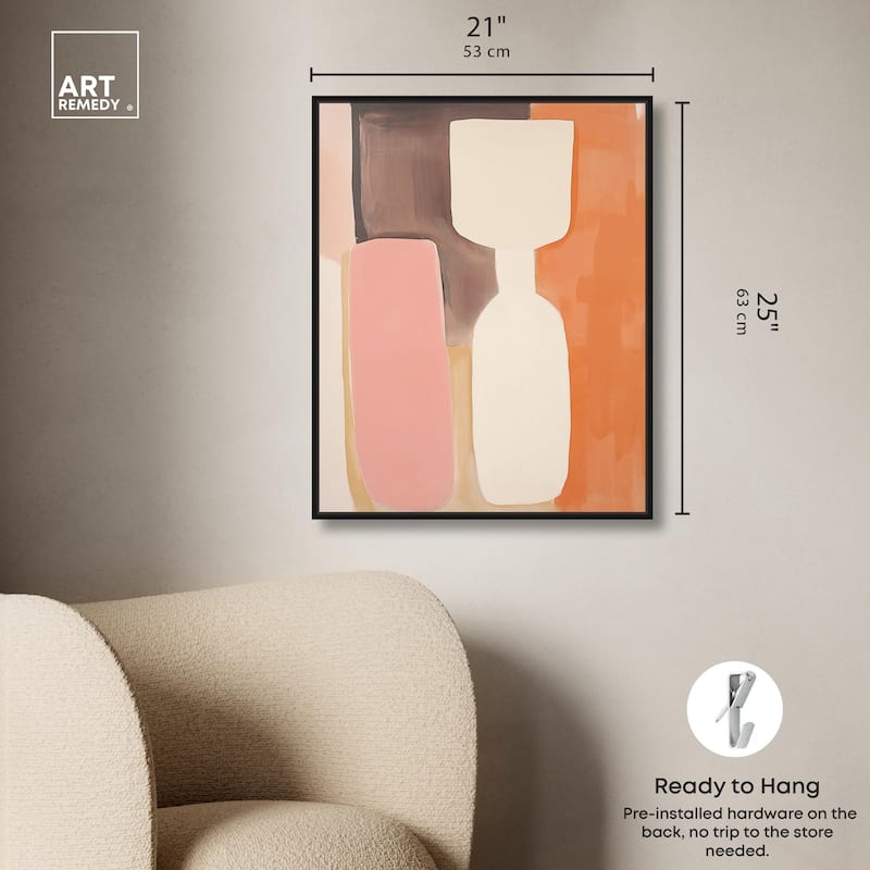 Peach Echoes I Canvas by Art Remedy