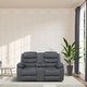 preview thumbnail 1 of 6, Januri 65" Velvet Reclining Livingroom Loveseat Grey