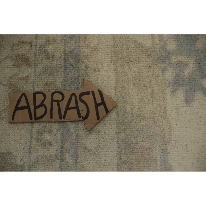 Hand Knotted Oriental 100% Wool Carpet Transitional All-Over Beige & Ivories Oushak Area Rug - 10' 0'' X 8' 0''