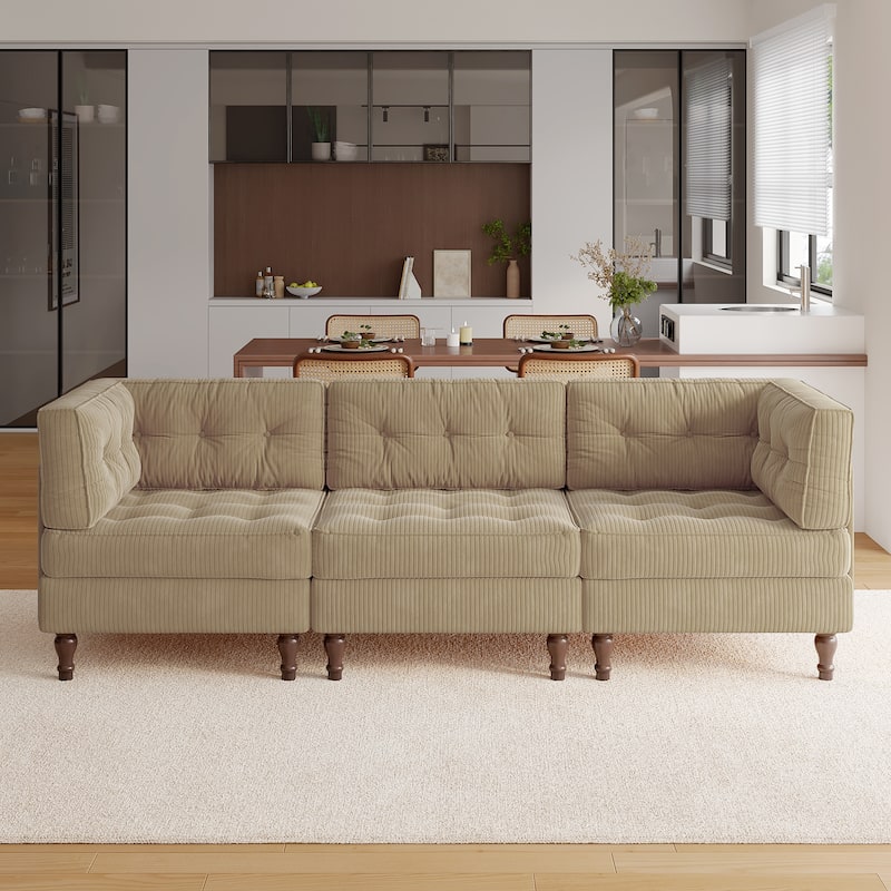 Madison Oversized Upholstered Corduroy Modular Sectional Sofa