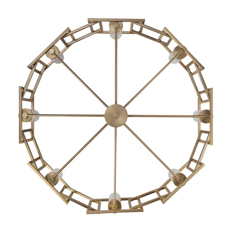 Marco 8-Light Chandelier in Brushed Champagne Bronze with Clear Glass - 8 Light Chandelier