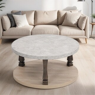 36.02" Wood Coffee Table with Storage Shelf - Bed Bath & Beyond - 40439083