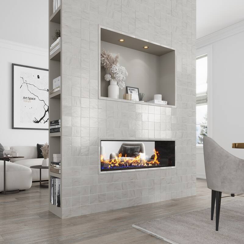 Apollo tile 4" x 4" Duchess Glossy Matte White Ceramic Tile (6.48 sq ft/case) - 60 Pack