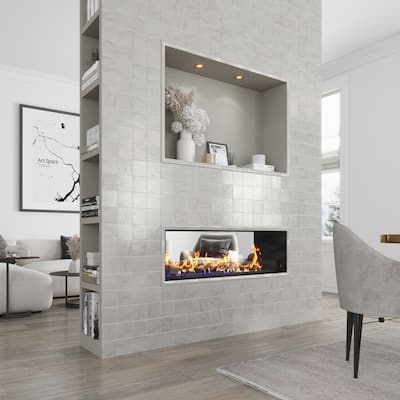 Apollo tile 4" x 4" Duchess Glossy Matte White Ceramic Tile (6.48 sq ft/case) - 60 Pack
