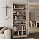 preview thumbnail 182 of 200, 100% Solid Wood 6-Shelf Bookcase with Optional Doors by Palace Imports No Doors - Beige