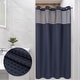 preview thumbnail 87 of 111, No Hook Waffle Weave Shower Curtain with Snap-in Liner
