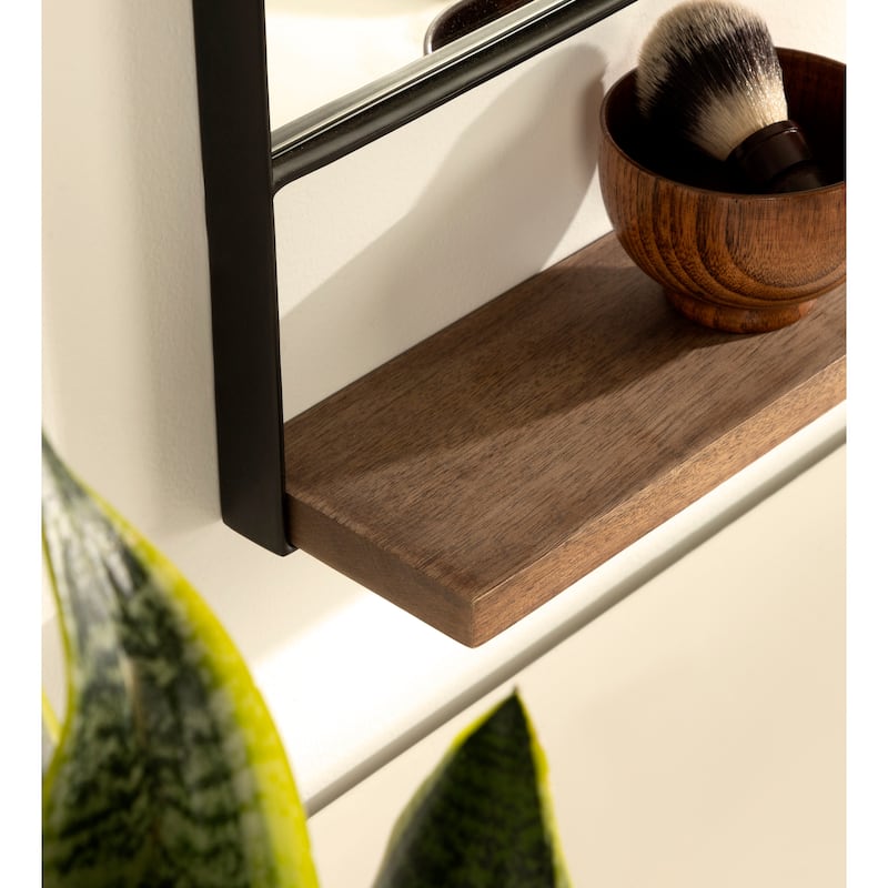 Kate and Laurel Chadwin Wall Mirror with Shelf