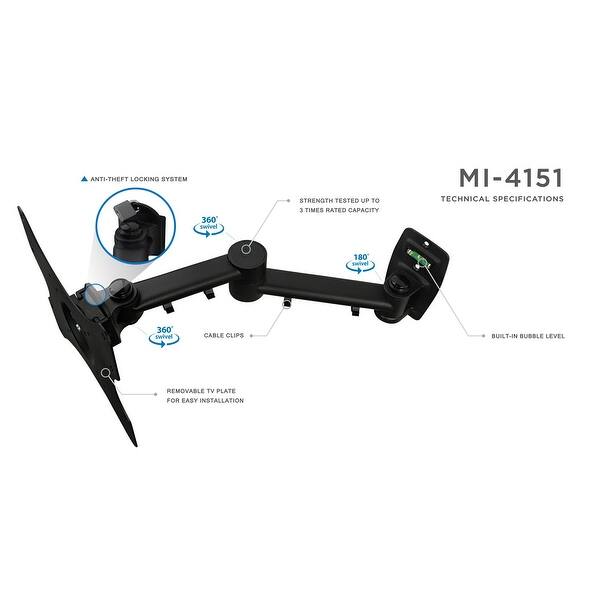 Shop Mount It Tv Wall Mount Bracket Quick Release Full Motion