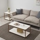 preview thumbnail 17 of 18, Caffoz Tall Center Table Coffee Table with Storage Shelf