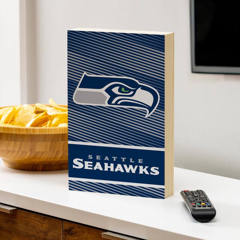Seattle Seahawks Wooden Tabletop Mantel Shelf Sign - 8" x 12"
