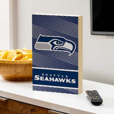 Seattle Seahawks Wooden Tabletop Mantel Shelf Sign