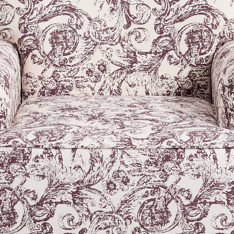 Linen Upholstered Armchair Nailhead Trim Accent Chair