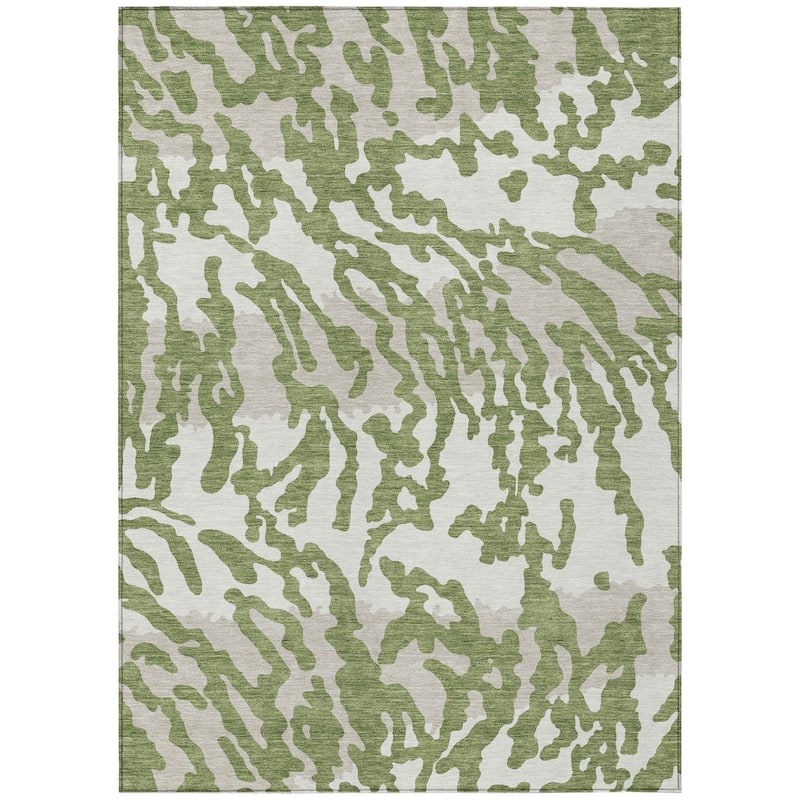 HomeRoots Animal Print Transitional Rectangle Outdoor Rug - 9' X 12'