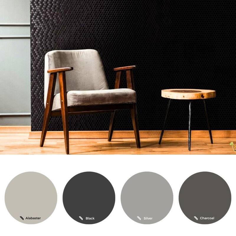 The Tile Life Eterna Penny 12x12 Black Round Glass Mosaic Floor, Wall & Backsplash Tile
