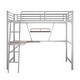 preview thumbnail 10 of 15, Full Size Loft Metal&MDF Bed with Desk and Shelf